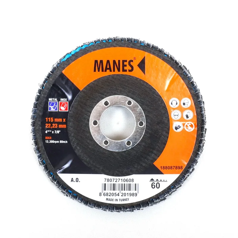 Manes Flap Disk Zımpara A.o.115x22 P60 - 10'lu Paket