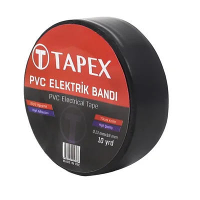 Tapex Elektrik Bantı Siyah - 50'li Paket