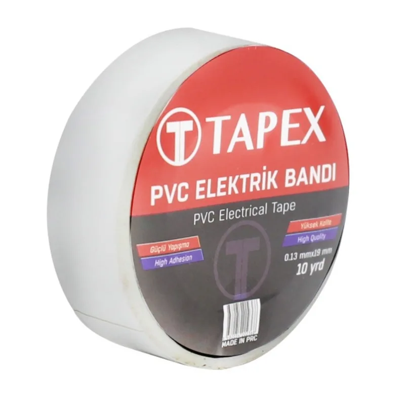 Tapex Elektrik Bantı Beyaz - 50'li Paket