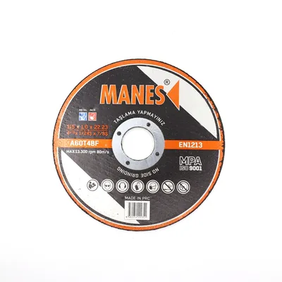 Manes İnox Kesici 115 Mm 1.0x22.23 (ithal Ürün) - 25'li Paket