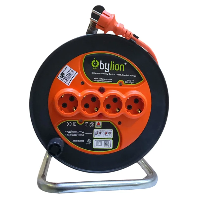 Bylion Seyyar Makara Kablo 3x2.5mm 40 Mt Pmk40325f