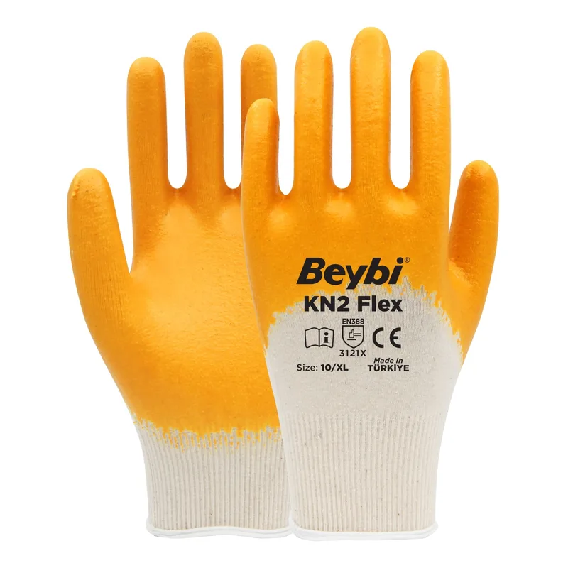 Beybi Kn2 Flex Nitril Eldiven Sarı No: 9 - 288'li Paket