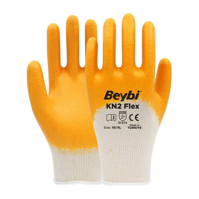 Beybi Kn2 Flex Nitril Eldiven Sarı No: 10 - 288'li Paket