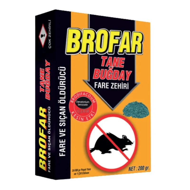 Brofar Buğday Fare Zehiri 200 Gr Kod:111 - 10'lu Paket