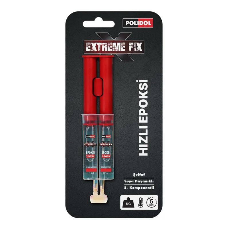 Polidol Epoxy Rapid Hızlı Yapıştırıcı 25 Ml - 12'li Paket
