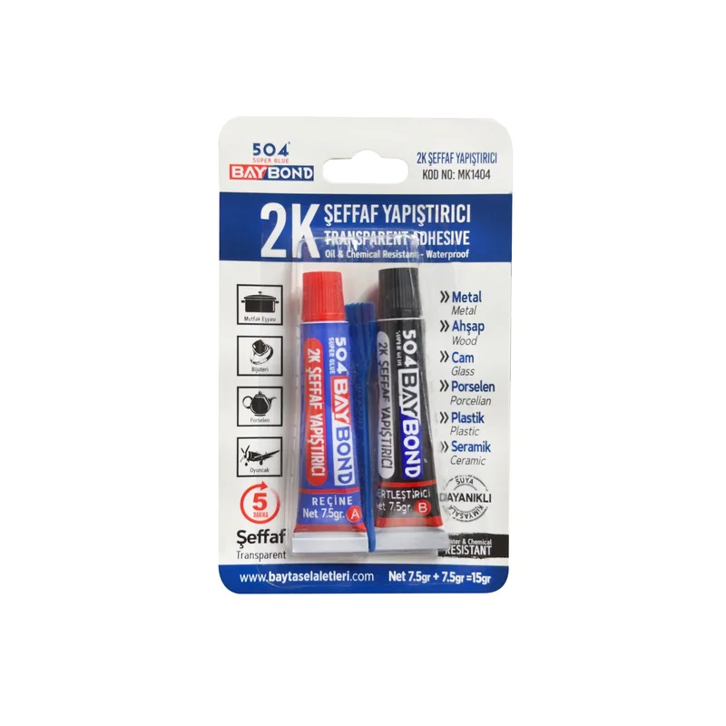 Baybond Mk1404 İran Yapıştırıcı 15 Gr Şeffaf - 12'li Paket