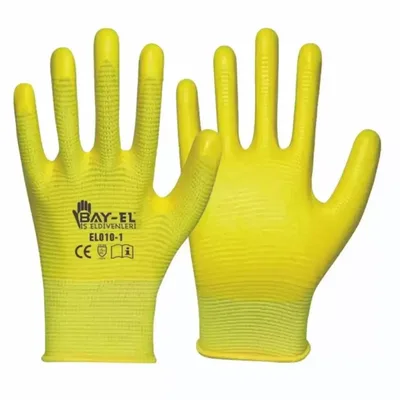 Bayel El006 Zebra Eldiven Extra Sarı No:10 - 120'li Paket