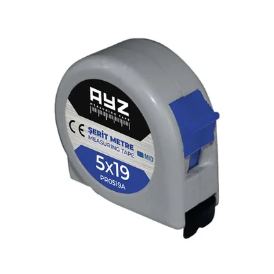 Ayz Şerit Metre Gri (pr0519a) 5x19 Mt - 12'li Paket