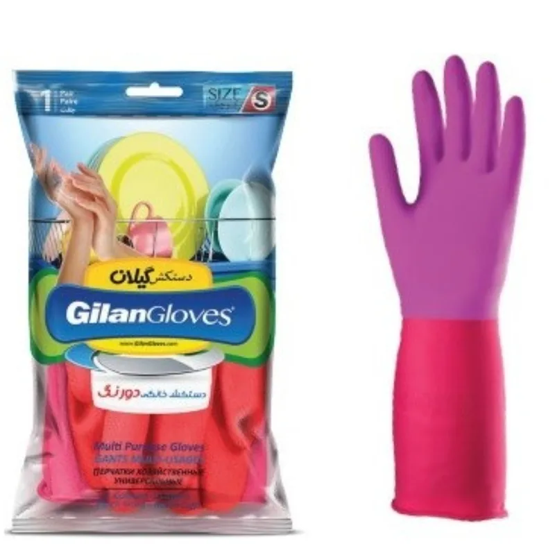 Atigilan Çift Renk Temizlik Eldiveni 33 Cm M - 12'li Paket