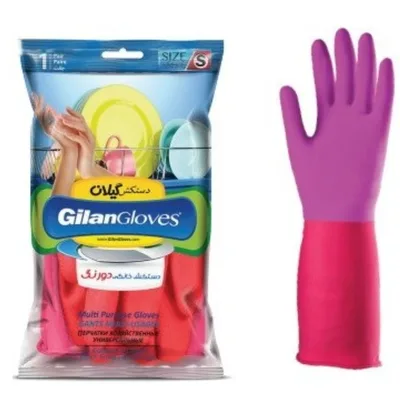 Atigilan Çift Renk Temizlik Eldiveni 33 Cm L - 12'li Paket
