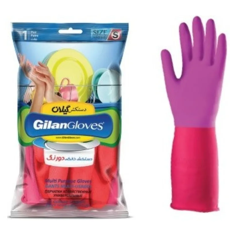 Atigilan Çift Renk Temizlik Eldiveni 33 Cm L - 12'li Paket