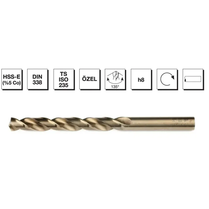 Mte Hss Matkap Ucu Altın Sr Dın338 1 Mm 5000100 - 10'lu Paket
