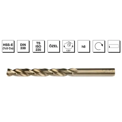 Mte Hss Matkap Ucu Altın Sr Dın338 6.5 Mm 5000650 - 10'lu Paket