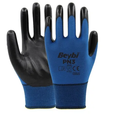 Beybi Pn3 Eldiven Mavi-siyah No:9 - 288'li Paket