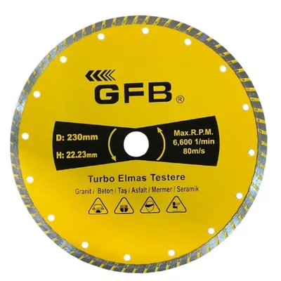 Gfb Turbo Elmas Kesici 230 Mm 2387 - 10'lu Paket