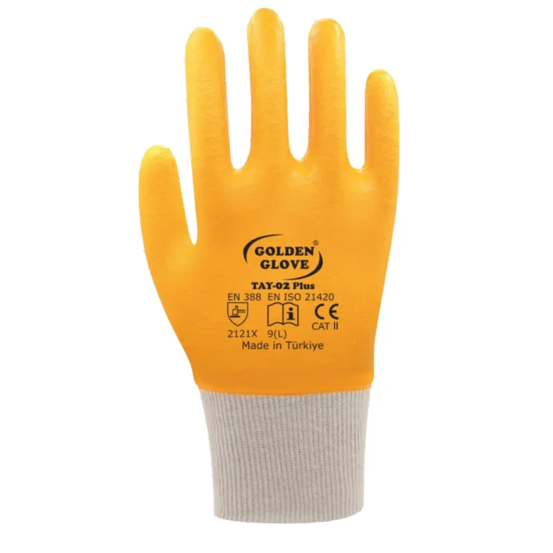 Golden Glove Tay-02+plus Nitril Eldiven Sarı No:9 - 72'li Paket