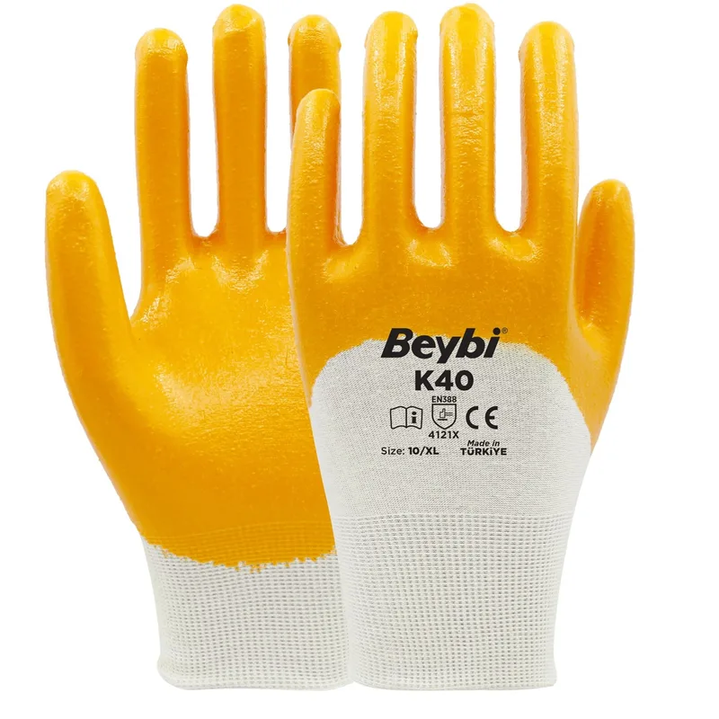 Beybi K40 Nitril Eldiven Sarı No:9 - 288'li Paket