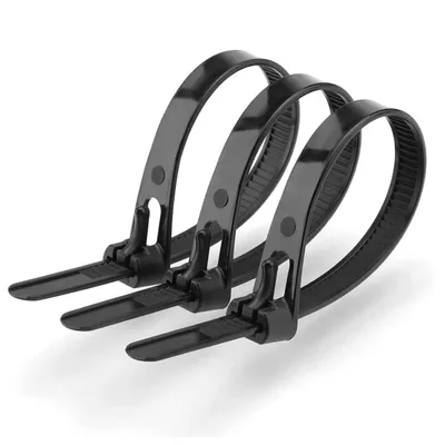 Tork Tekrar Kullanımlık Kablo Bağı 7.5x370 (siyah) - 10'lu Paket