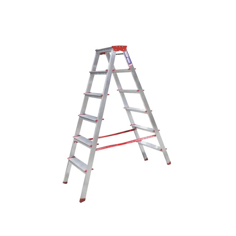 Akrobat Alüminyum Çift Çıkışlı Merdiven 6 Lı