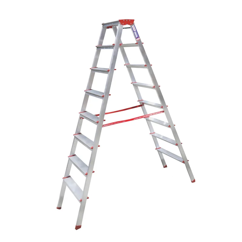 Akrobat Alüminyum Çift Çıkışlı Merdiven 8 Li