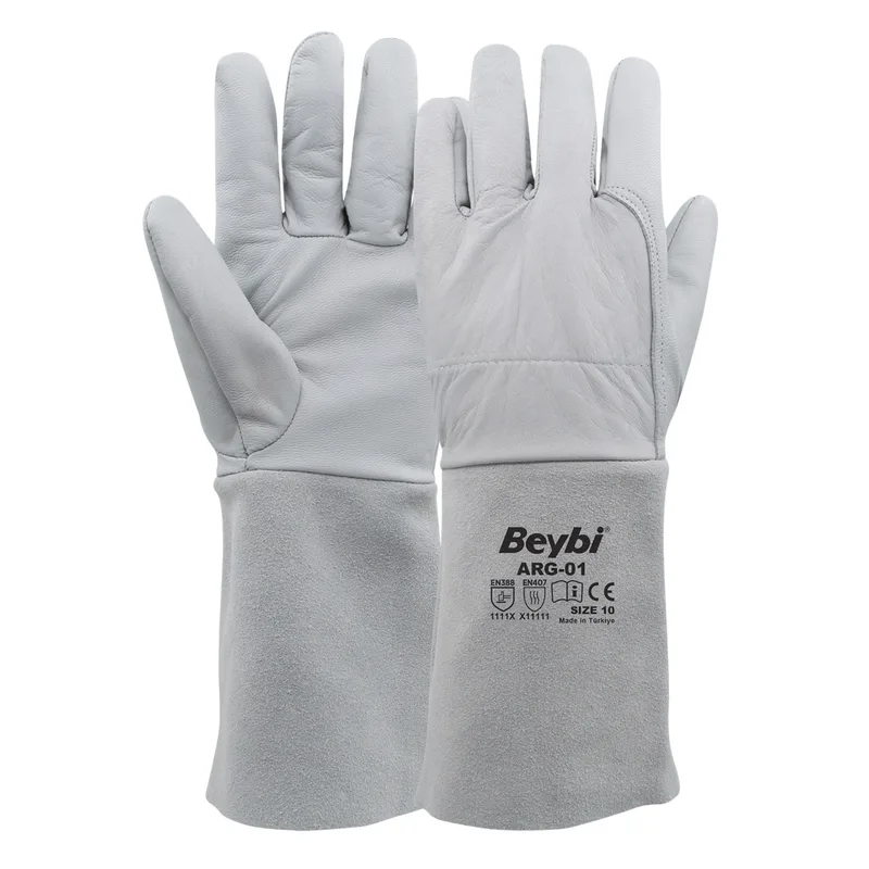 Beybi Arg-01 Argon Kaynak Eldiveni Beyaz - 100'lü Paket