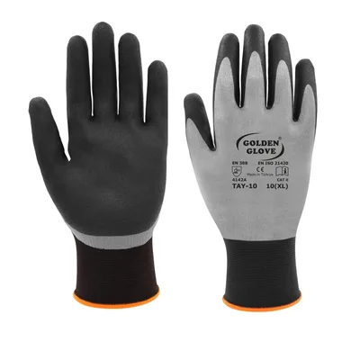 Golden Glove Tay-10 Gri-siyah Eldiven No:10 - 12'li Paket