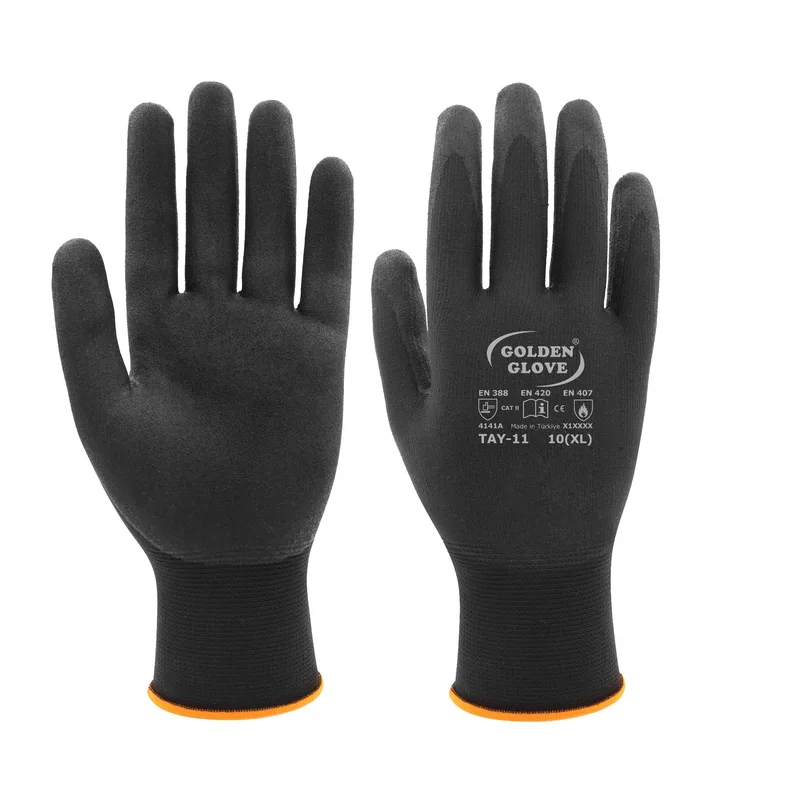 Golden Glove Tay-11micro Köpük Eldiven Siyah No:10 - 12'li Paket