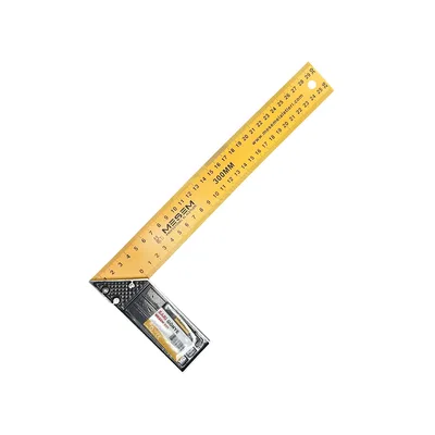 Meşem Marangoz Gönye Sarı 30 Cm Kod:555 - 12'li Paket