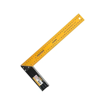 Meşem Marangoz Gönye Sarı 35 Cm Kod:556 - 12'li Paket