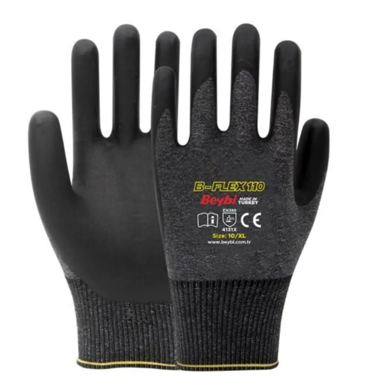Beybi B-flex110 Nitril Kaplı Köpük Eldiven No:10 - 144'lü Paket