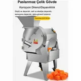 Dalle QD-33 Endüstriyel Çok Fonksiyonlu Meyve Sebze Dilimleme Makinası - Görsel 4