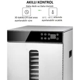 Dalle Dijital Kontrollü Meyve Kurutma Makinesi 20 Tepsili Paslanmaz - Görsel 3