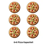 SGS PO 9262 DE 30 cm x 6+6 Pizza Kapasiteli Çift Katlı Pizza Fırını, Elektrikli - Görsel 2