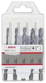Bosch - Altıgen Şaftlı, HEX-9 Serisi HEX-9 Serisi Seramik için Matkap Ucu 5'li Set 4-5-6-8-10 mm - Görsel 2