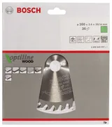 Bosch - Optiline Serisi Ahşap için Daire Testere Bıçağı 160*20/16 mm 36 Diş - Görsel 2