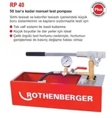 ROTHENBERGER 61130S RP 40   50'bar manuel test pompası - Görsel 2