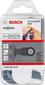 Bosch - Starlock - AII 65 BSPB - BIM Sert Ahşap İçin Daldırmalı Testere Bıçağı 10'lu - Görsel 2
