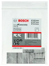 Bosch - Best Serisi Elmas Sulu Karot Uç Segmanı 102-107-112 mm İçin 9 Parça - Görsel 2