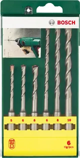 Bosch - SDS-Plus Kırıcı Delici Matkap Ucu Seti 6 Parça (5/6/8x110mm 6/8/10x160mm) - Görsel 2