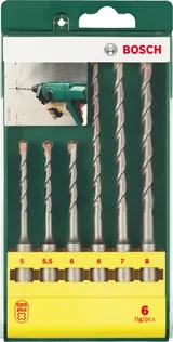 Bosch - SDS-Plus Kırıcı Delici Matkap Ucu Seti 6 Parça (5/5,5/6x110mm 6/7/8x160mm) - Görsel 2