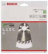 Bosch - Optiline Serisi Ahşap için Daire Testere Bıçağı 130*20/16 mm 30 Diş - Görsel 2