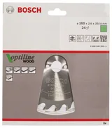Bosch - Optiline Serisi Ahşap için Daire Testere Bıçağı 160*20/16 mm 24 Diş - Görsel 2