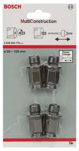 Bosch - Power Change Değiştirme Kiti, Speed Serisi Çok Amaçlı Delik Açma Testeresi (Panç) için 4 Parça - Görsel 3