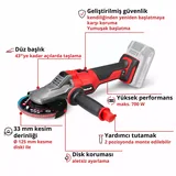 Einhell TP-AG 18/125 F Li BL - Solo - Görsel 4