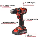 Einhell TC-CD 18/35 Li (1x1,5 Ah) - Görsel 3