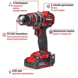 Einhell TP-CD 18/60 Li- i BL (1x2,0Ah) - Görsel 4