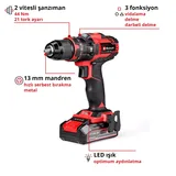 Einhell TE-CD 18/44 Li-i (1x2,5Ah) - Görsel 3