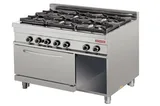 Arisco 6 Ocaklı Gazlı Kuzine 2/1 GN Gazlı Fırın Ce Belgeli Profesyonel Kuzine GR932 - 2