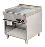 Arisco 80 lik Gazlı Izgara Ce Belgeli Alt Açık Dolaplı Pleyt Yarı Oluklu Yarı Düz Düzey Ayna Krom Kaplı GG921SG / Fry Top / Gas - 2