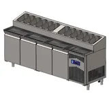 CSA 4 Kapılı Kırıntı Kapılı Pizza Hazırlık Dolabı 235x70x109 Cm CS.TEZ.4.700.KMPK - 2